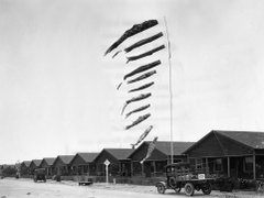 A 1925 photo shows the Japanese fishing village that once stood on Terminal Island.